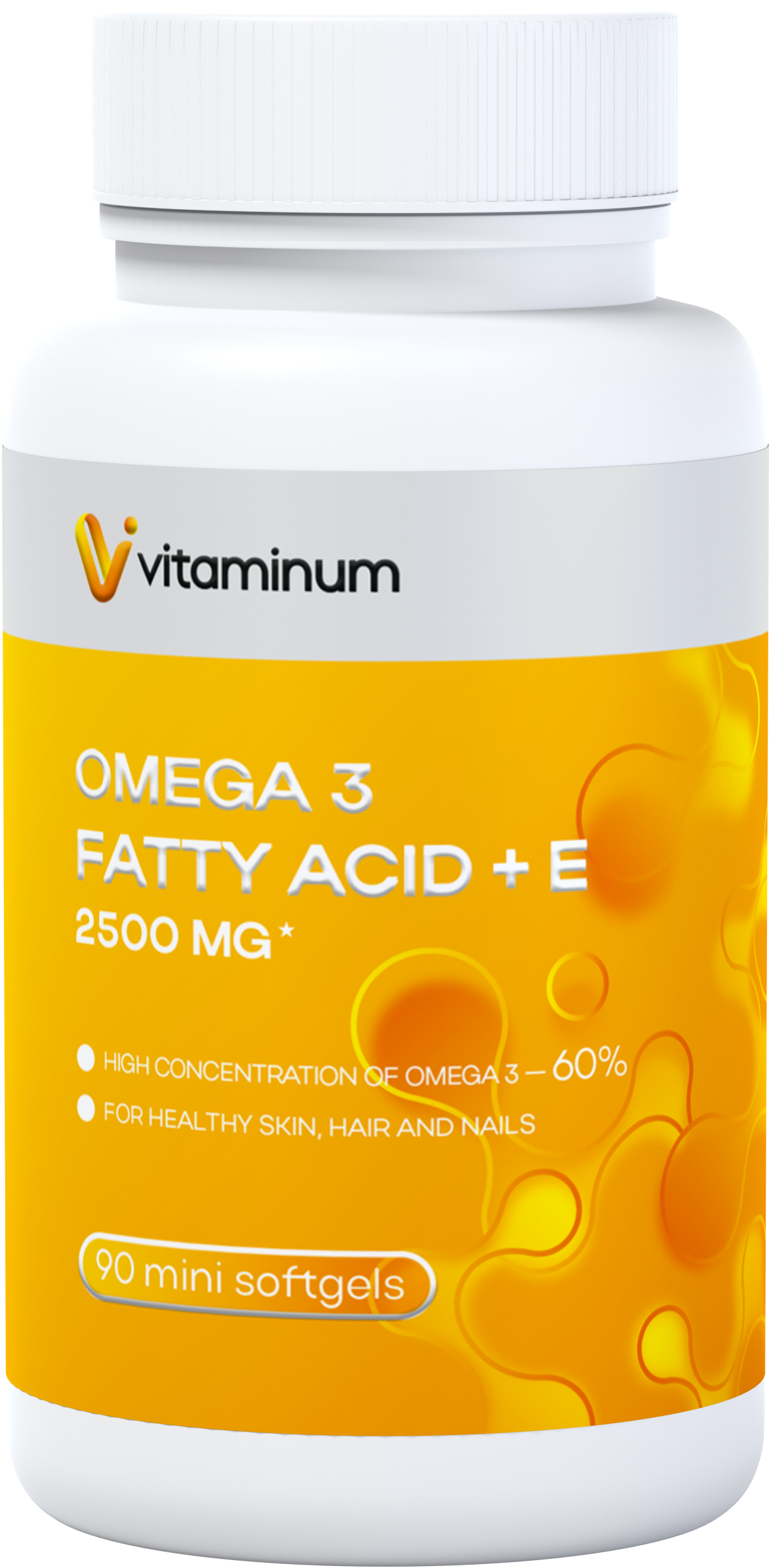  Vitaminum ОМЕГА 3 60% + витамин Е (2500 MG*) 90 капсул 700 мг   в Белореченске