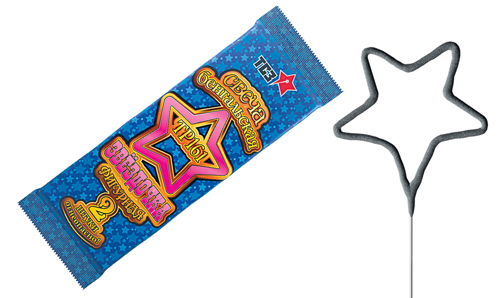  Бенгальские свечи фигурные 2 шт "Звездочка"  в Белореченске